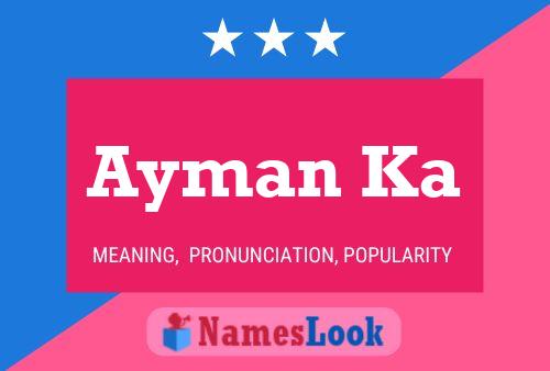 Ayman Ka Name Poster