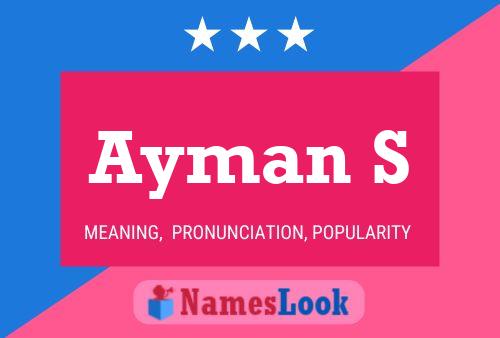 Ayman S Name Poster