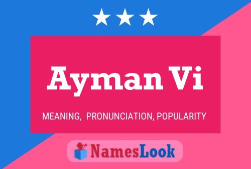 Ayman Vi Name Poster