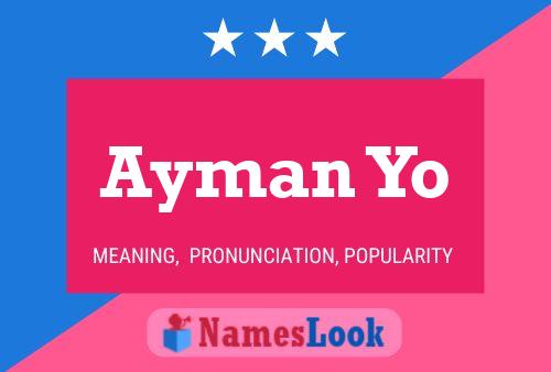 Ayman Yo Name Poster