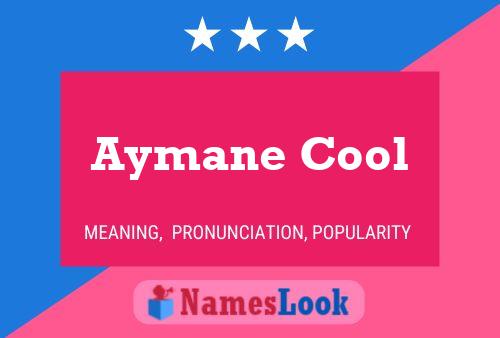 Aymane Cool Name Poster