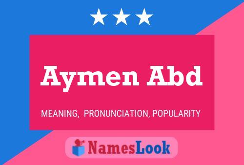 Aymen Abd Name Poster