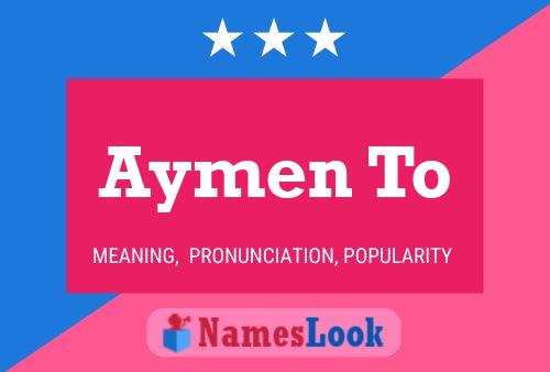 Aymen To Name Poster