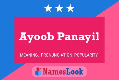 Ayoob Panayil Name Poster