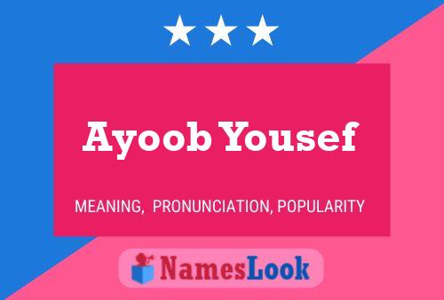 Ayoob Yousef Name Poster