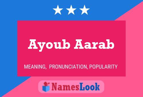 Ayoub Aarab Name Poster