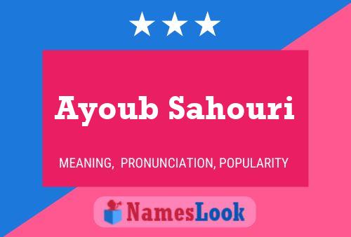 Ayoub Sahouri Name Poster