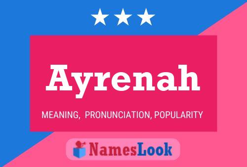 Ayrenah Name Poster