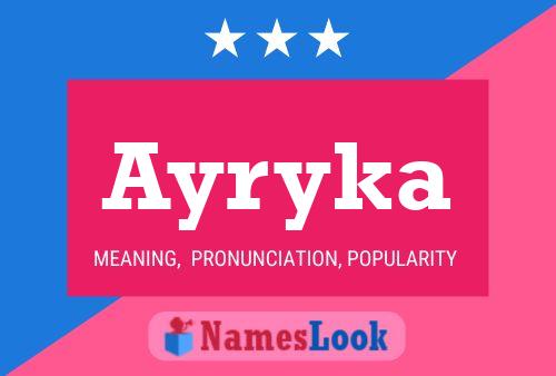 Ayryka Name Poster