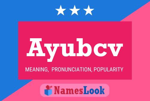 Ayubcv Name Poster