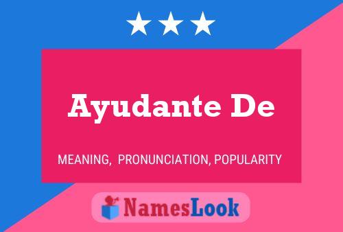 Ayudante De Name Poster