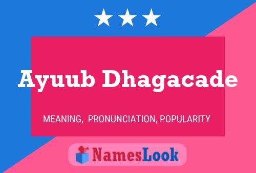 Ayuub Dhagacade Name Poster