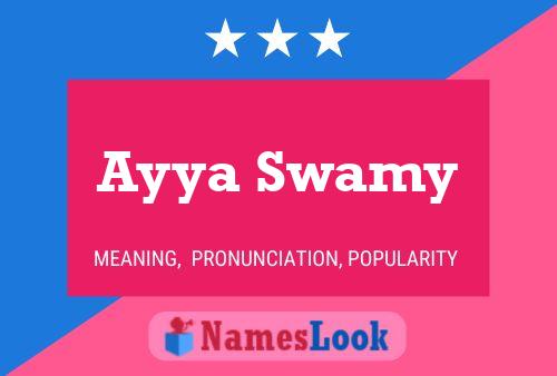 Ayya Swamy Name Poster