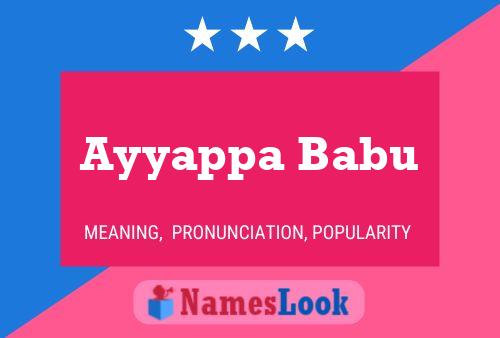 Ayyappa Babu Name Poster