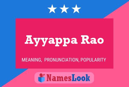 Ayyappa Rao Name Poster