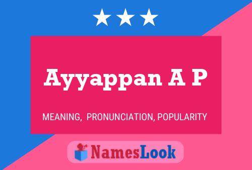 Ayyappan A P Name Poster