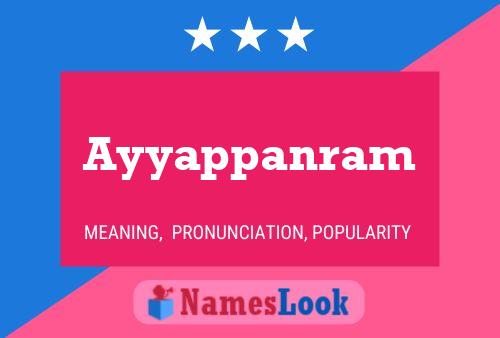 Ayyappanram Name Poster