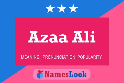 Azaa Ali Name Poster