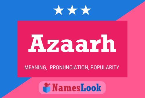 Azaarh Name Poster