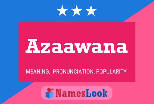 Azaawana Name Poster