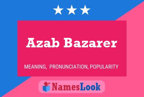 Azab Bazarer Name Poster