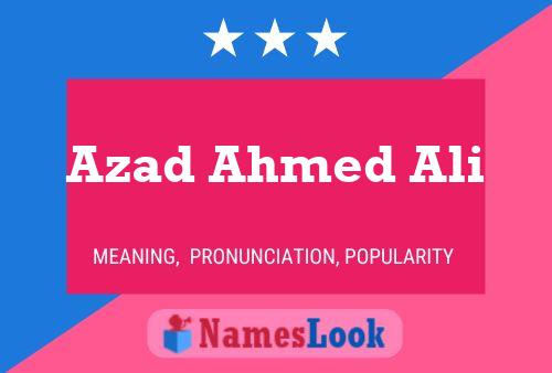 Azad Ahmed Ali Name Poster