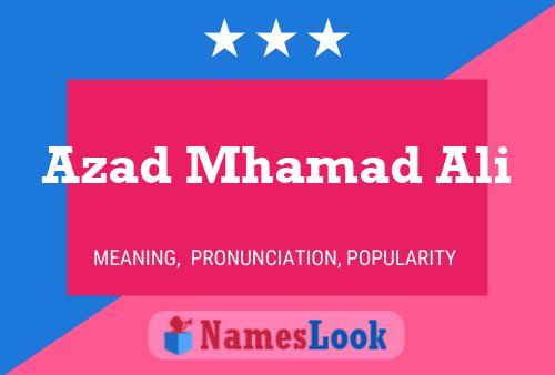 Azad Mhamad Ali Name Poster