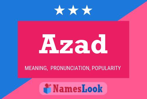 Azad Name Poster