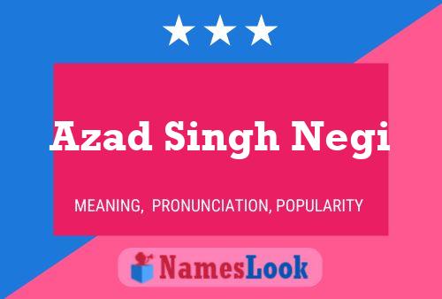 Azad Singh Negi Name Poster