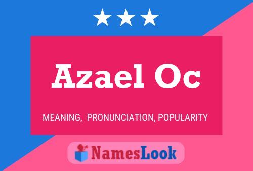 Azael Oc Name Poster