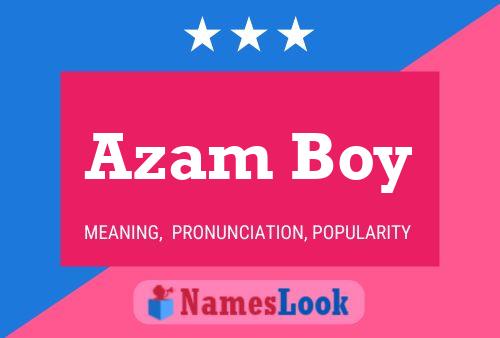 Azam Boy Name Poster