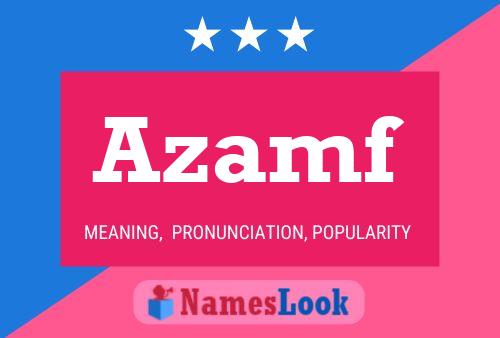 Azamf Name Poster