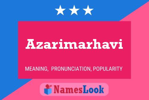 Azarimarhavi Name Poster