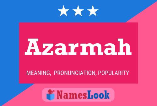 Azarmah Name Poster