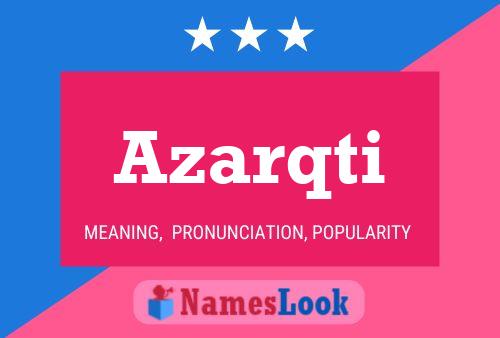 Azarqti Name Poster