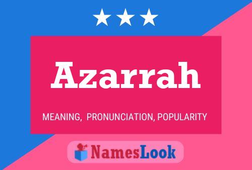 Azarrah Name Poster