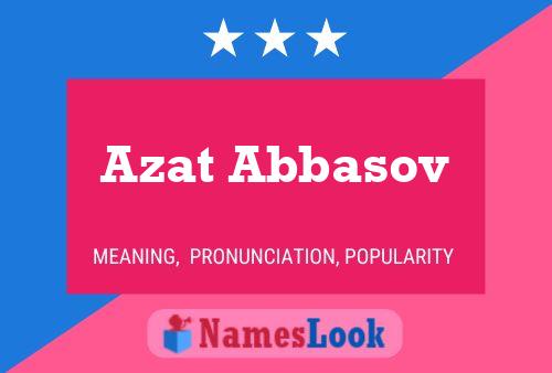 Azat Abbasov Name Poster