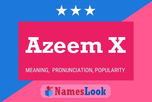 Azeem X Name Poster