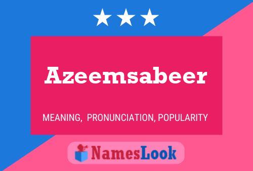 Azeemsabeer Name Poster