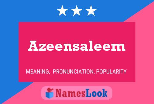 Azeensaleem Name Poster