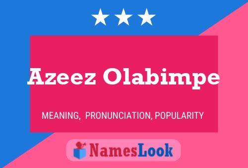 Azeez Olabimpe Name Poster