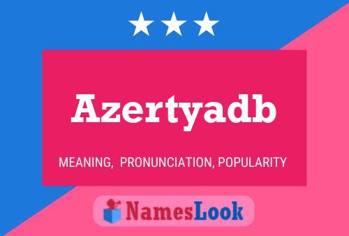 Azertyadb Name Poster