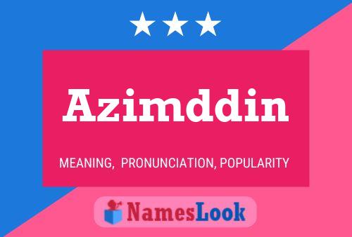 Azimddin Name Poster