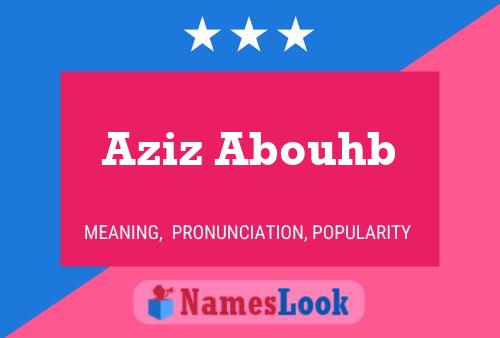 Aziz Abouhb Name Poster