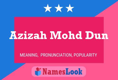 Azizah Mohd Dun Name Poster