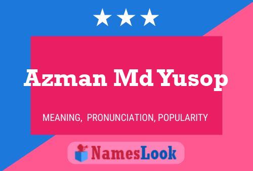 Azman Md Yusop Name Poster