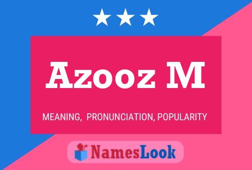 Azooz M Name Poster