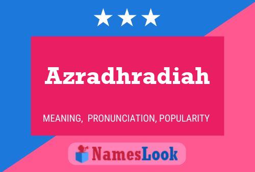 Azradhradiah Name Poster