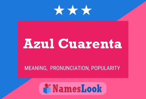 Azul Cuarenta Name Poster