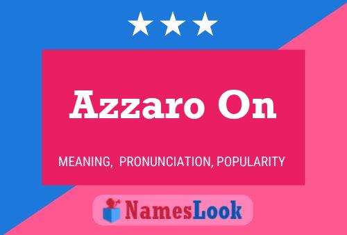 Azzaro On Name Poster